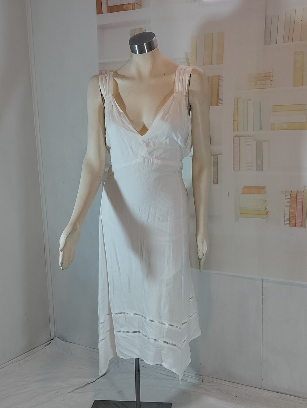 & Other Stories White Midi Slip Dress